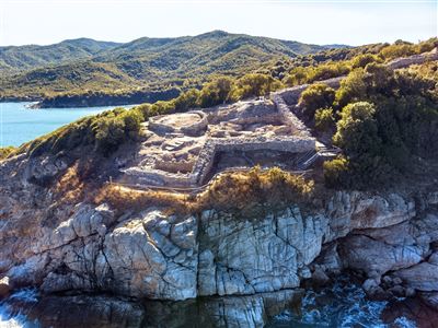 Griechenland Chalkidiki antike Stadt Stageira